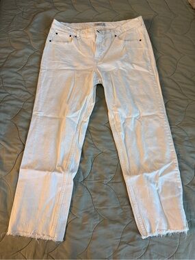 Abercrombie & Fitch White '90s Straight Mid-Rise Jeans